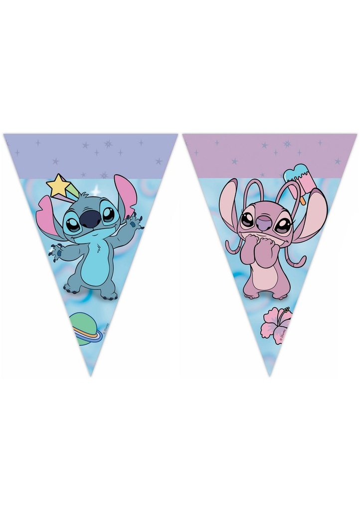 Stitch Angel Cute FSC Paper Triangle Flag Banner (9 Flags) - 1pk