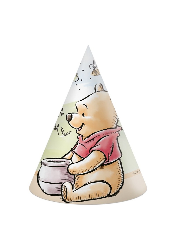 Winnie The Pooh Loves Nature FSC Party Hats - 6pk