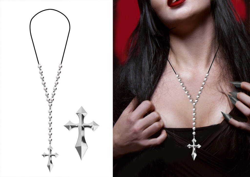 Metal Cross With Necklace