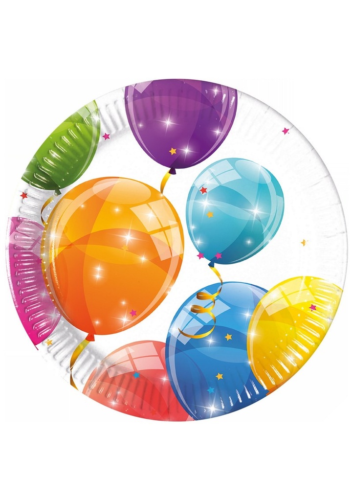 Sparkling Balloons FSC Paper Plates Next Generation 20cm - 8pk