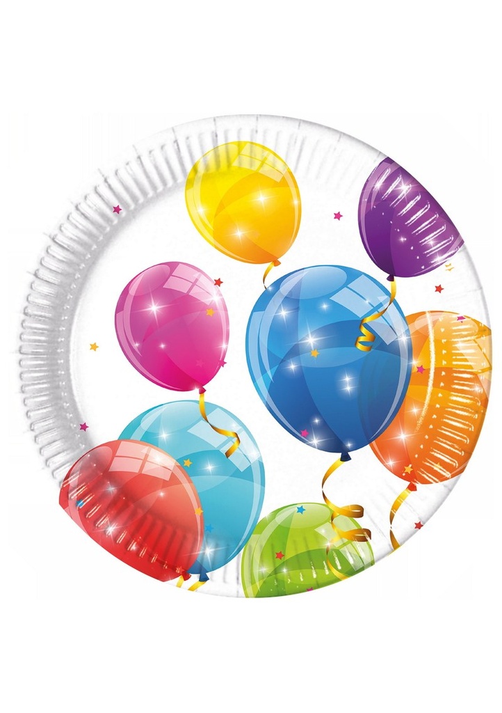 Sparkling Balloons FSC Paper Plates Next Generation 23cm - 8pk