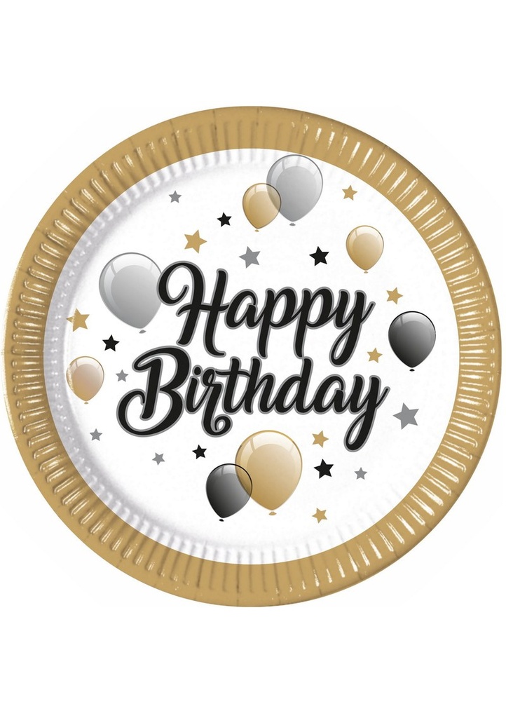 Milestone Happy Birthday FSC Paper Plates Next Generation 23cm - 8pk