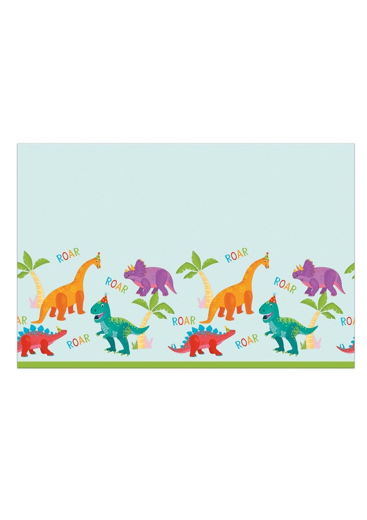 [97981] Dino Party Plastic Tablecover 120x180cm - 1pk