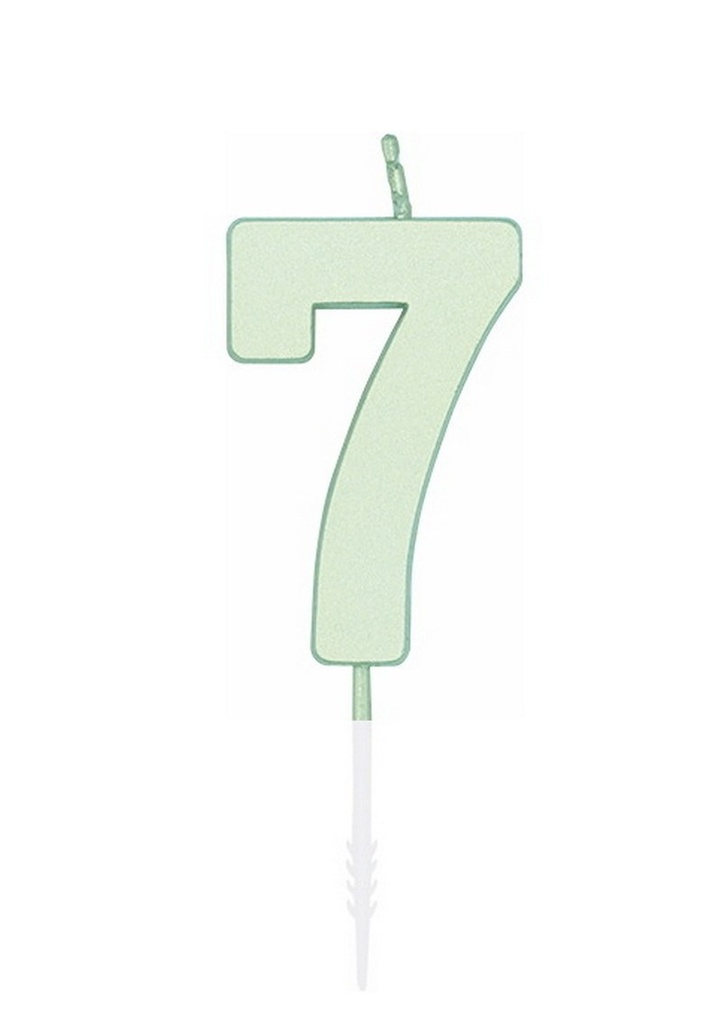 Cake Candle 4.5cm Pastel Mint No. 7