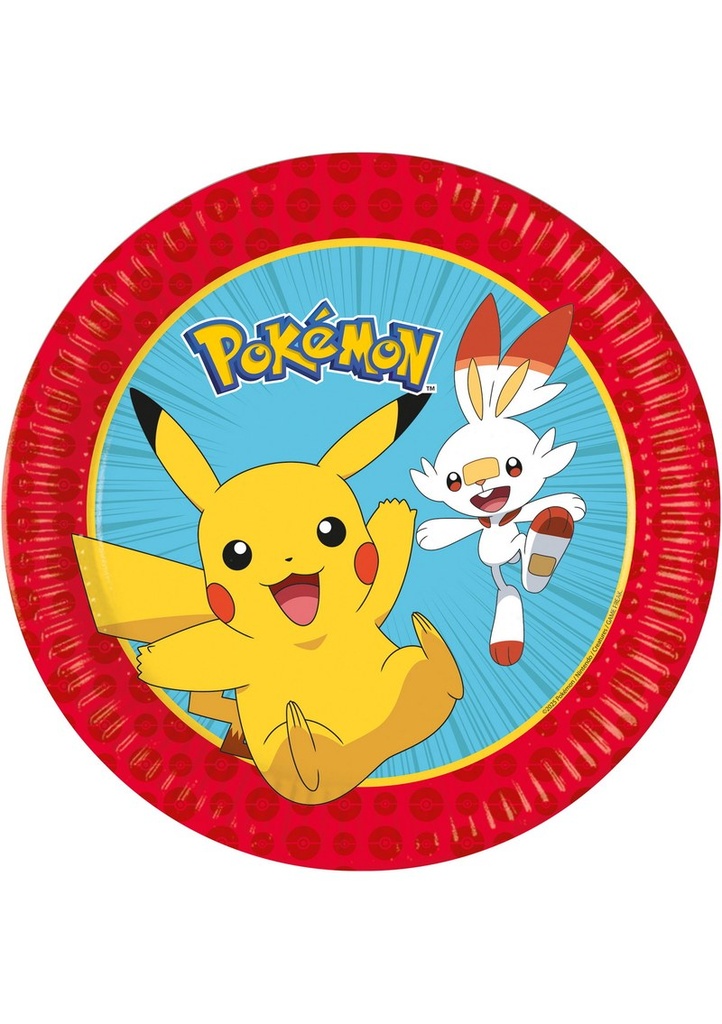 Pokemon Paper Plates 23cm - 8pcs