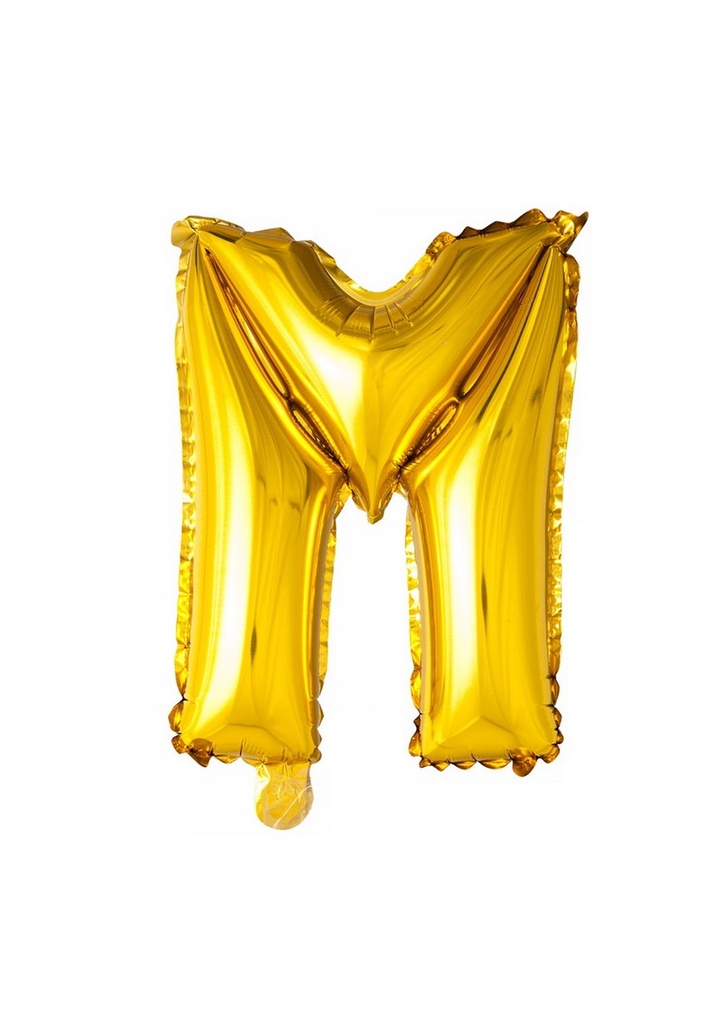 Gold Letter Foil Balloon 16 Inch (Air Fill Only) - M