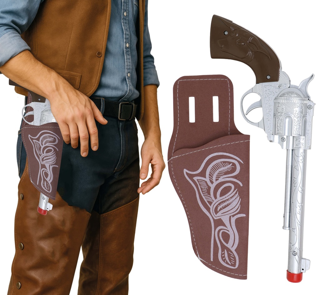 Pistol 30cm With Holster - Child One Size