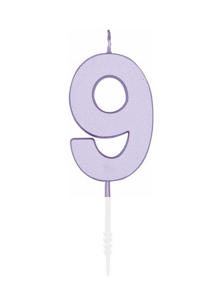 Cake Candle 4.5cm Pastel Lilac No. 9