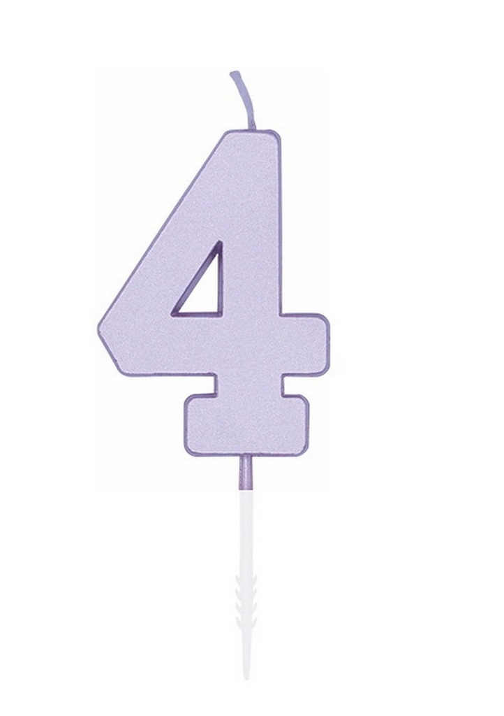 Cake Candle 4.5cm Pastel Lilac No. 4