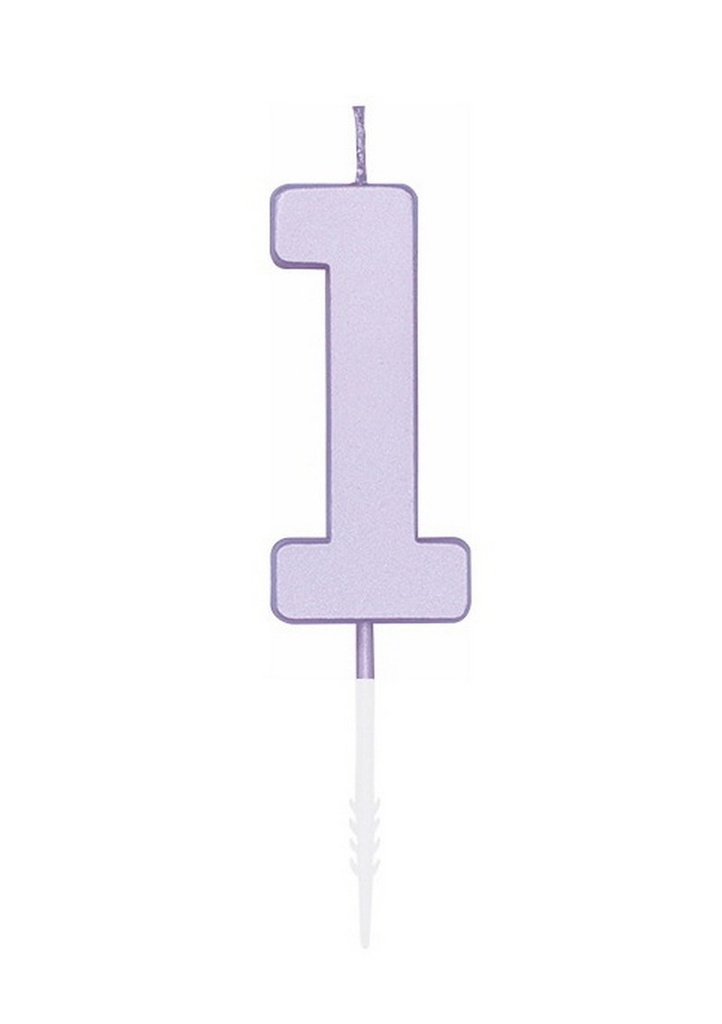 Cake Candle 4.5cm Pastel Lilac No. 1