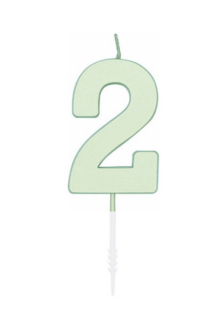Cake Candle 4.5cm Pastel Mint No. 2