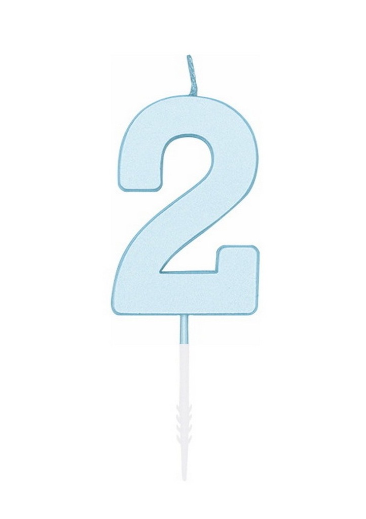 Cake Candle 4.5cm Pastel Blue No. 2