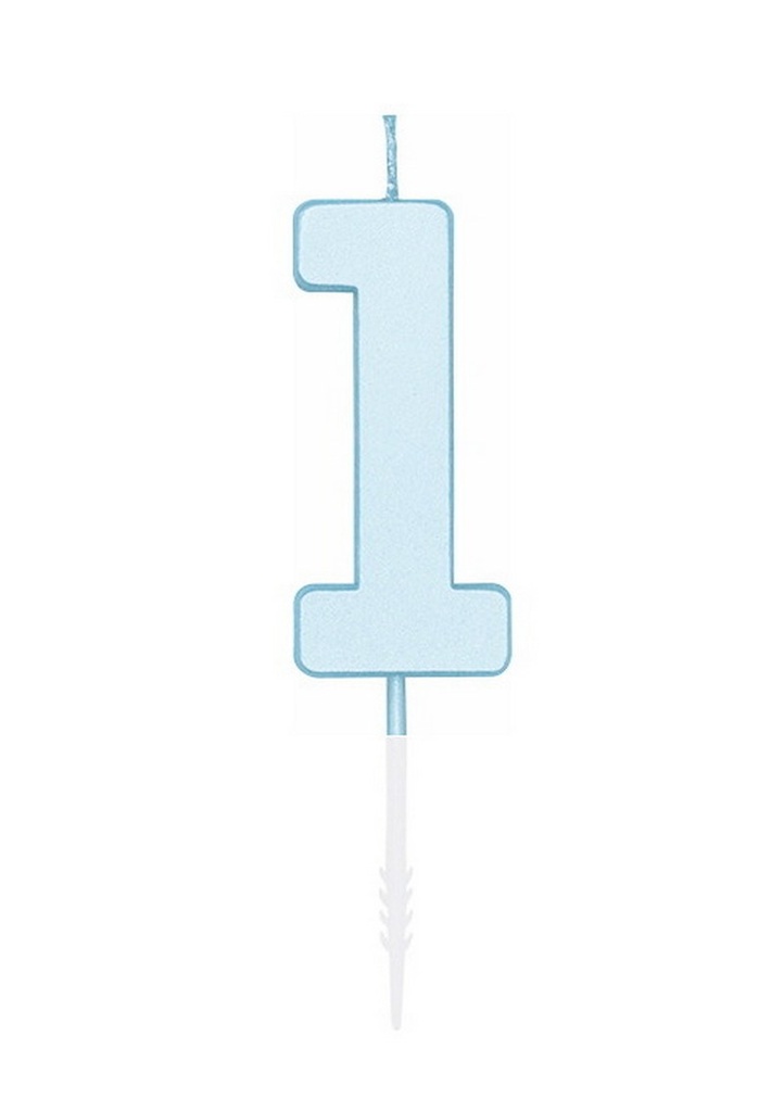 Cake Candle 4.5cm Pastel Blue No. 1