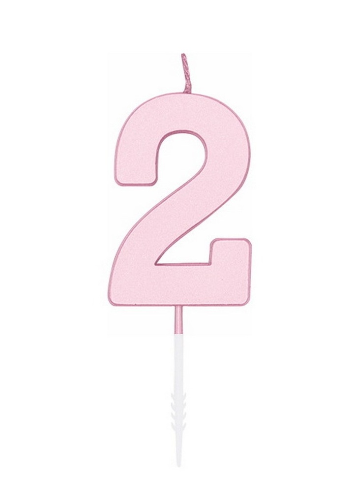 Cake Candle 4.5cm Pastel Pink No. 2