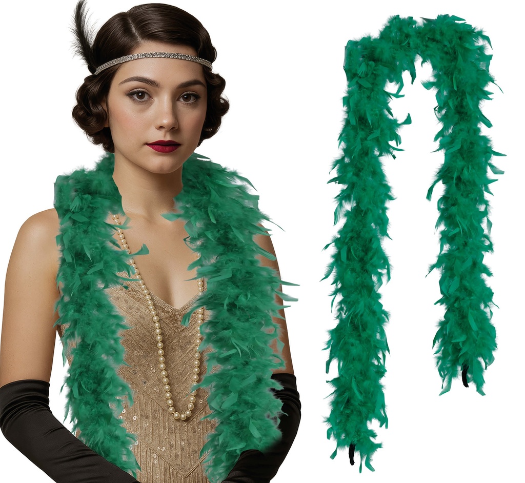 Deluxe Feather Boa 80gr - Dark Green
