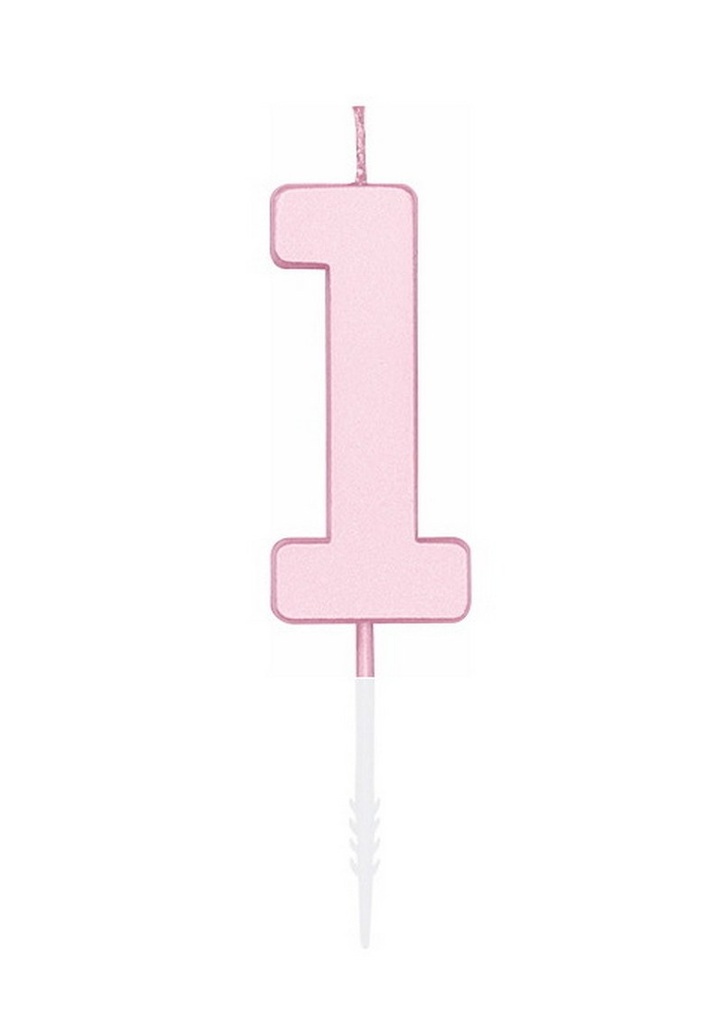 Cake Candle 4.5cm Pastel Pink No. 1