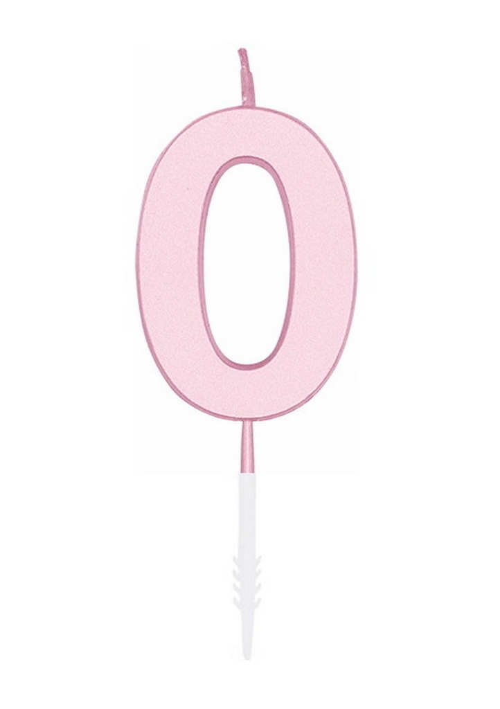 Cake Candle 4.5cm Pastel Pink No. 0