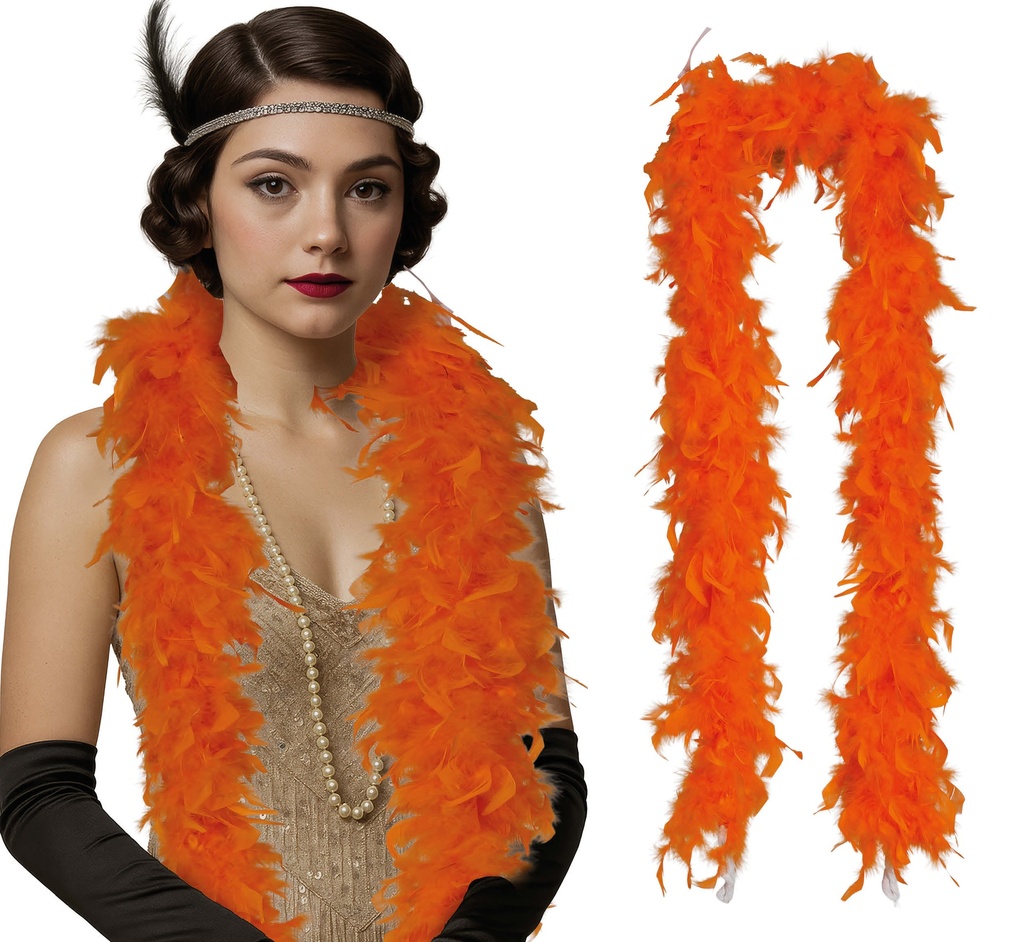 Deluxe Feather Boa 80gr - Orange