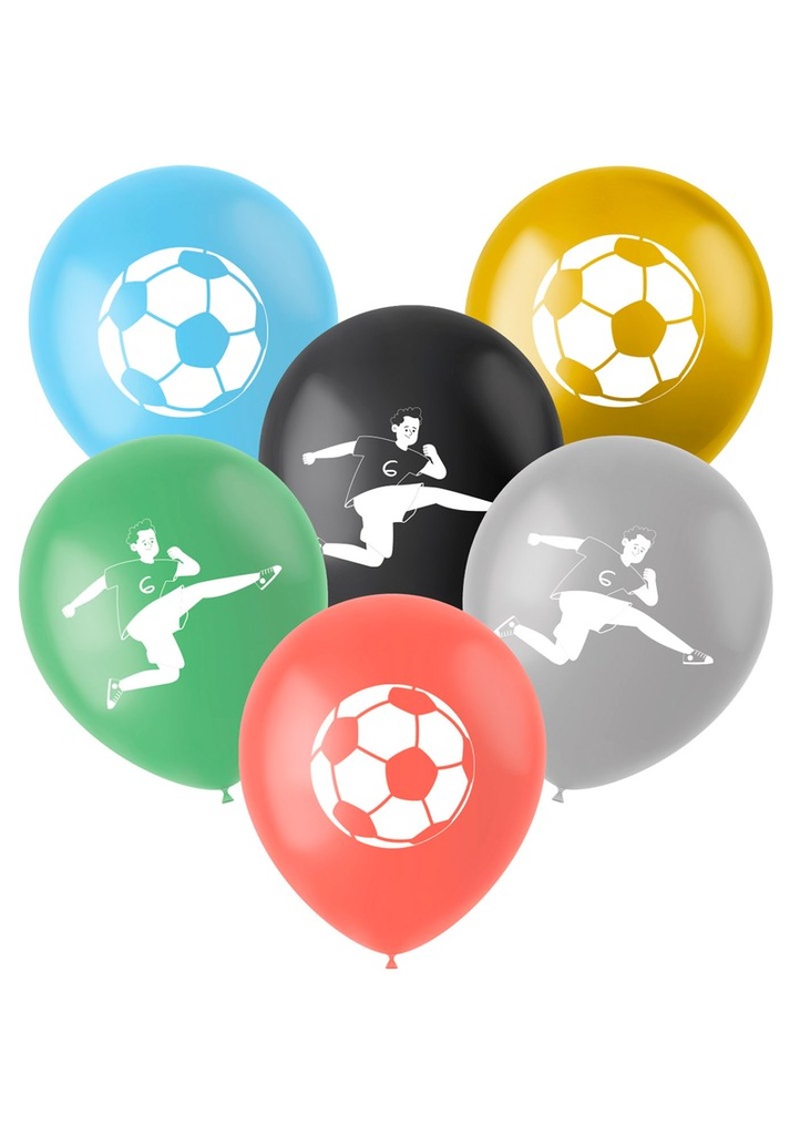 Fantastic Football Party 12 Inch Latex Balloons - 6pcs