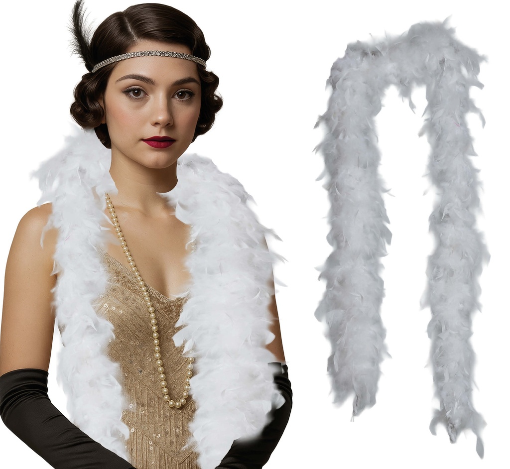 Deluxe Feather Boa 80gr - White