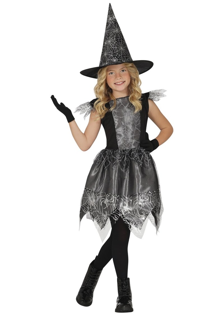 Spiderweb Witch Costume - Age 7 to 9 Years