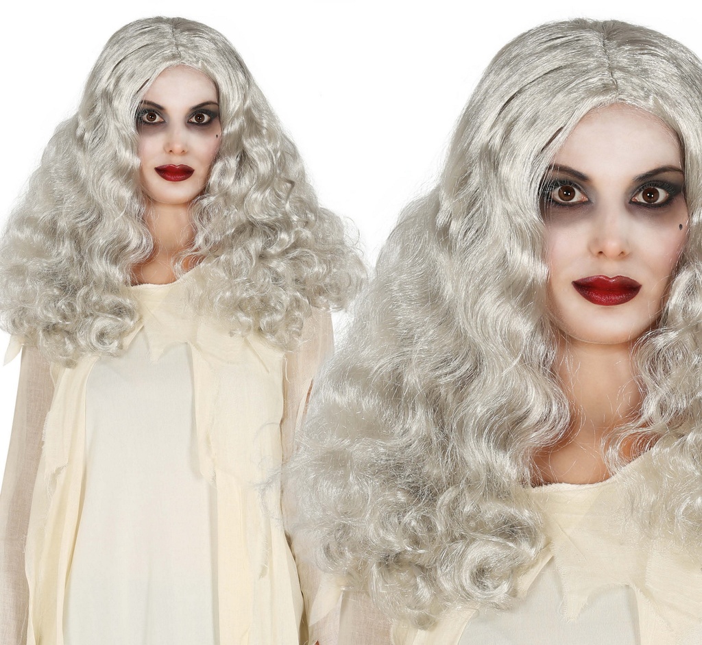 Grey Silver Wavy Wig - Adult One Size