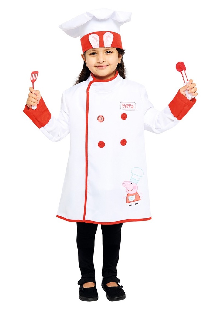 Official Licensed Peppa Pig Chef Set Costume - Age 3 to 4 Years