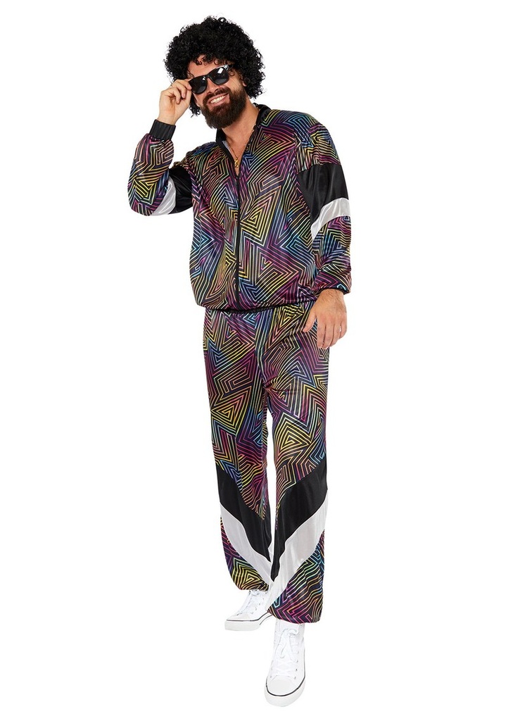 Unisex Neon 80s Retro Funk Shell Suit Costume - Adult Size Extra Large