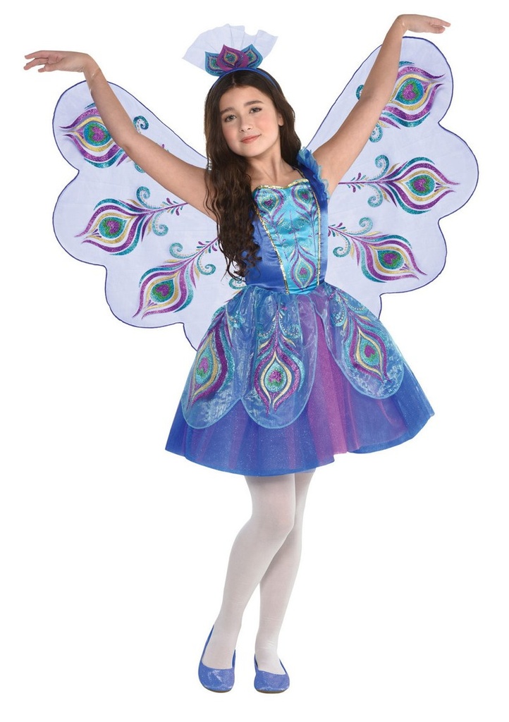 Pretty Peacock Girl Costume - Age 6 to 8 Years