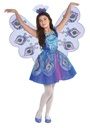 Pretty Peacock Girl Costume - Age 6 to 8 Years
