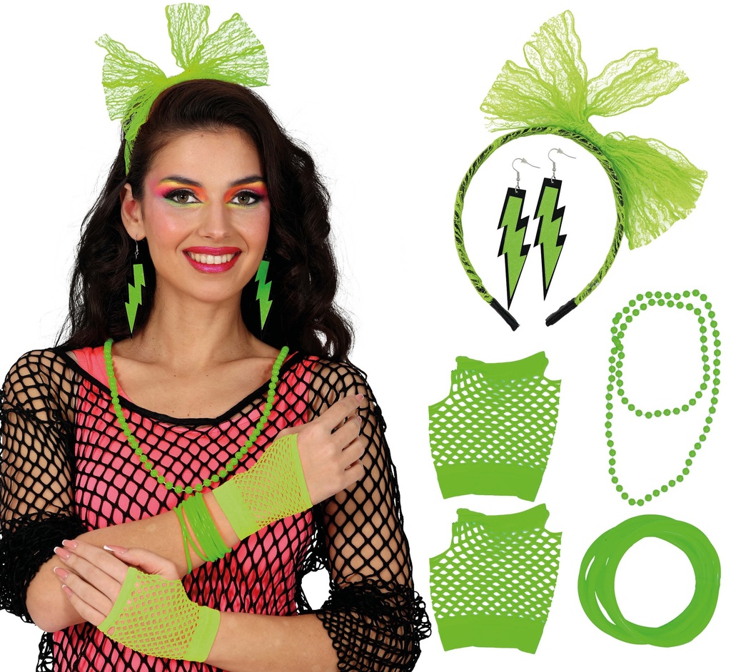80s Accessory Set Green 5pcs