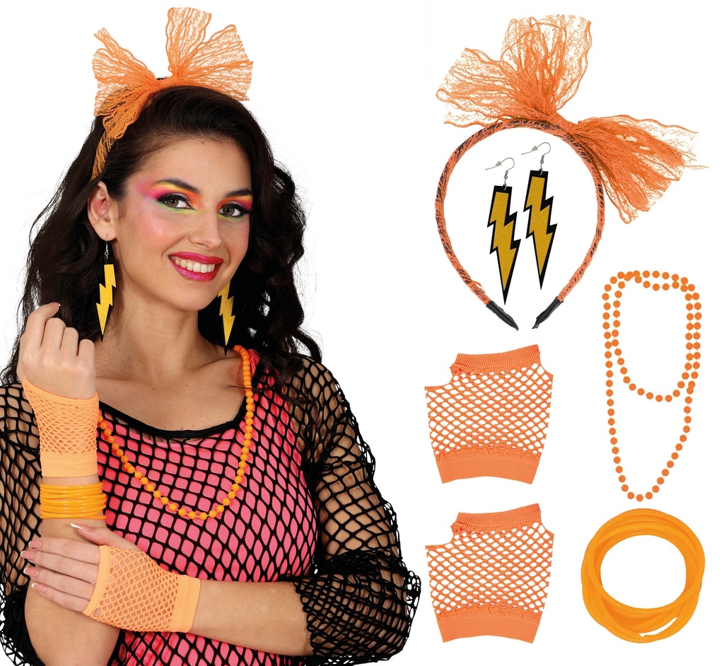 [27339] 80s Accessory Set Orange 5pcs