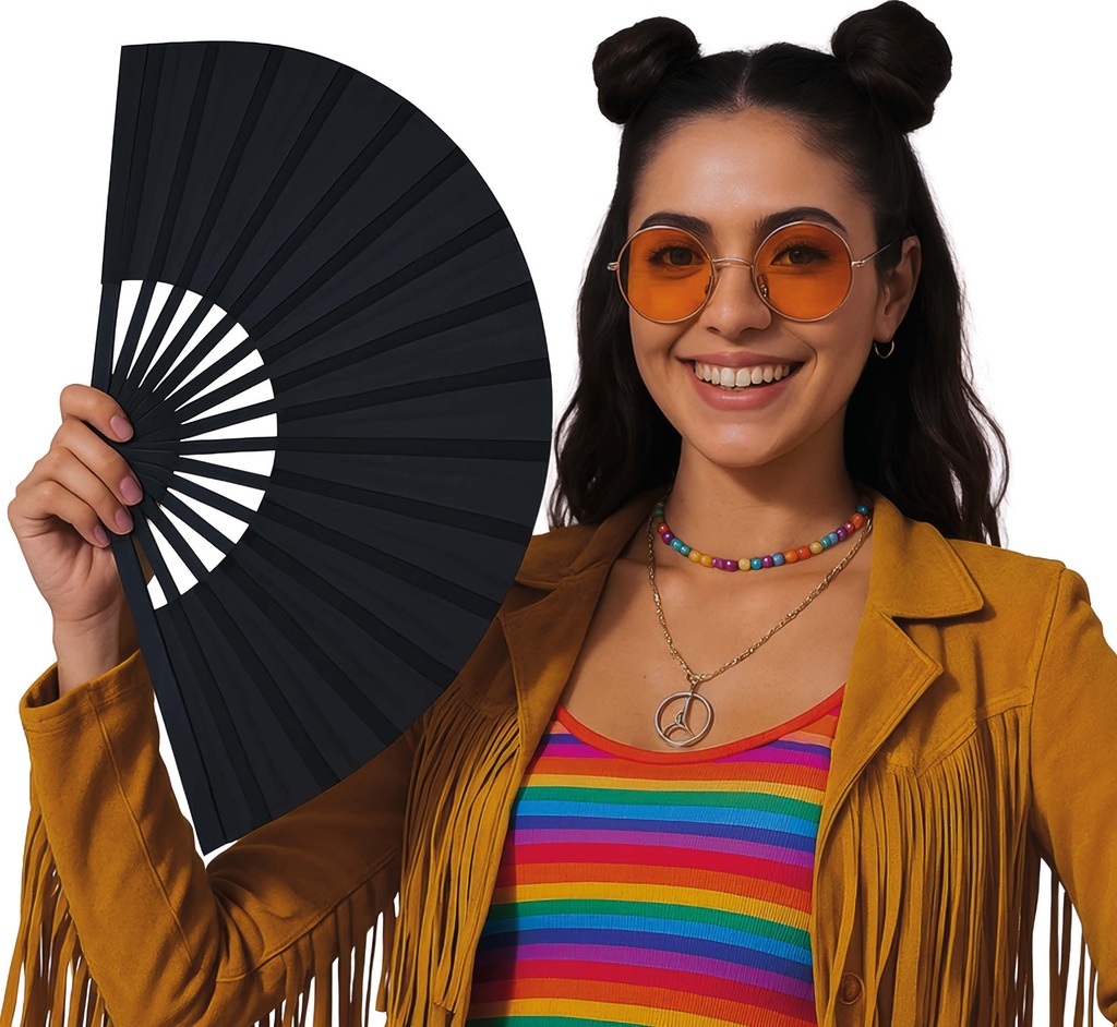 Fabric Fan 60cm x 30cm - Black