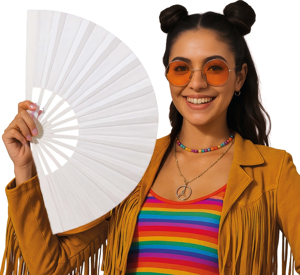 Fabric Fan 60cm x 30cm - White