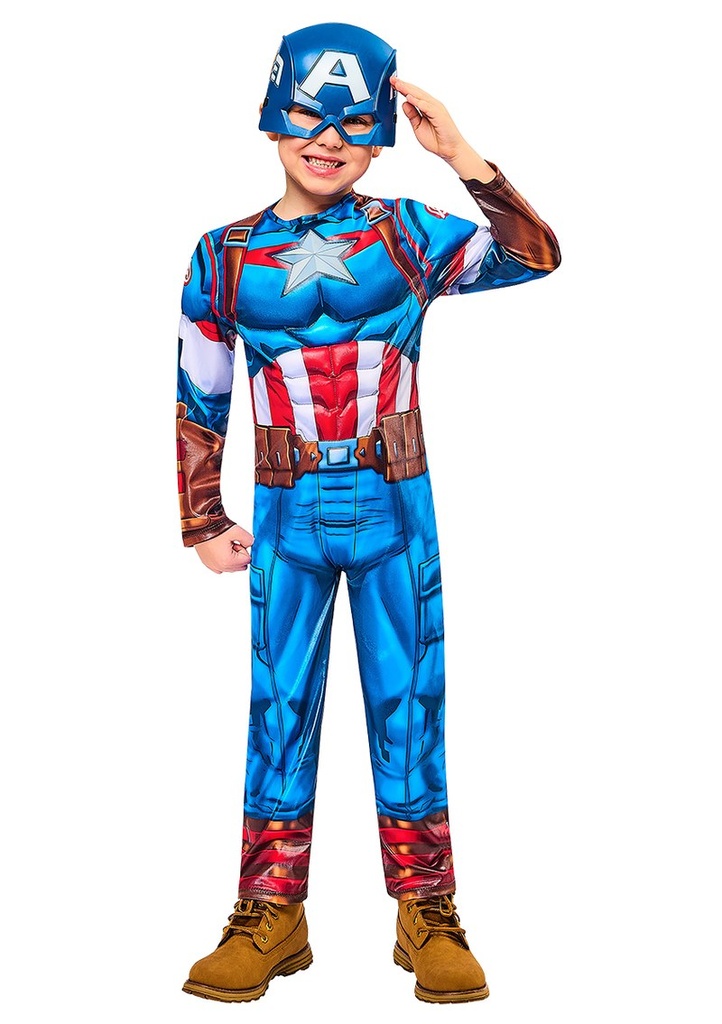 Official Licensed Deluxe Captain America Black Line Costume - Age 3 to 4 Years
