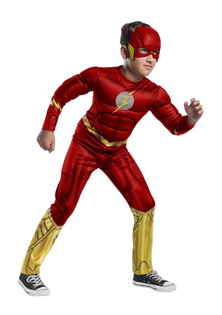 Official Licensed Flash Black Line Deluxe Costume - Age 5 to 7 Years
