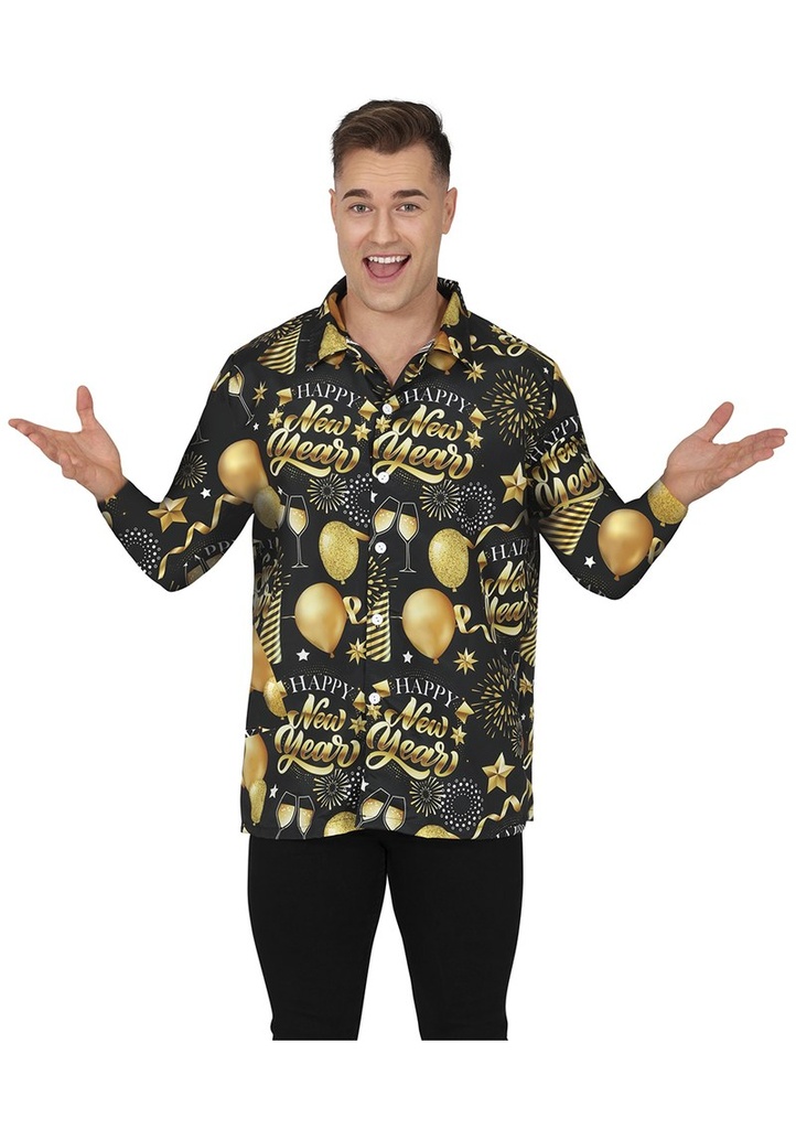 Happy New Year Male Shirt - Adult Size Medium (52-54)
