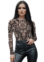 Halloween Tattoo Effect Black Magic Bodysuit - Adult Size Large (42–44)