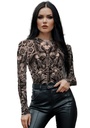 Halloween Tattoo Effect Skull Bodysuit - Adult Size Large (42–44)