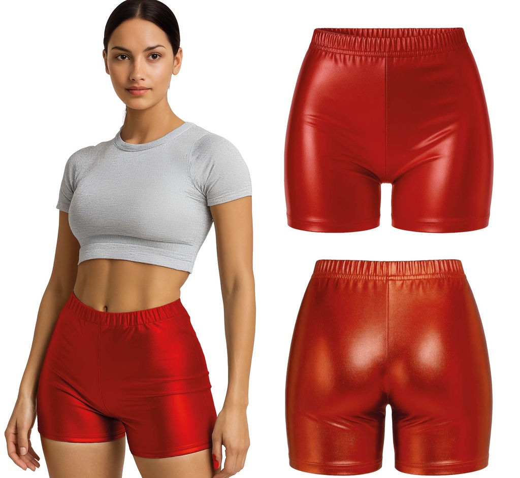 Metallic Shorts Red - Adult Size Large (42-44)