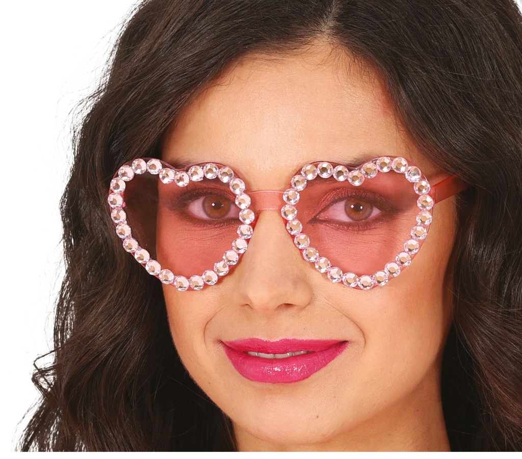 Heart Glasses With Diamonds