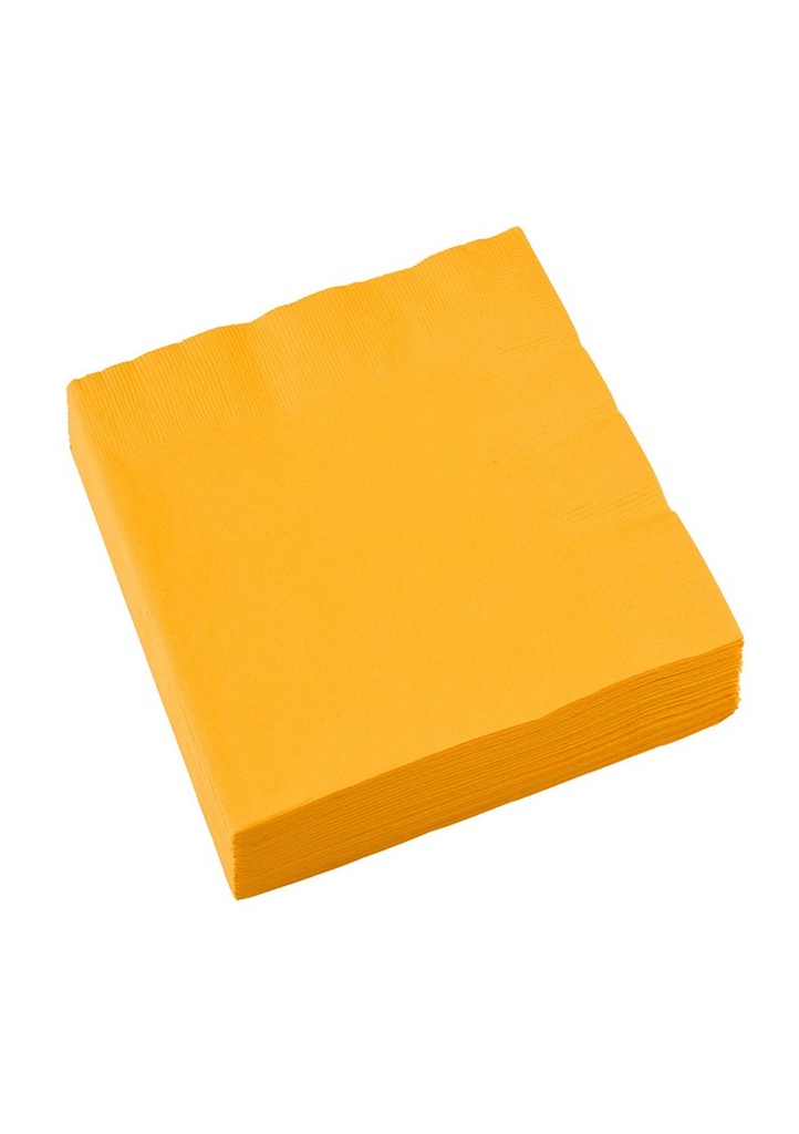 Napkins Sunshine Yellow 33 x 33cm - 20pk