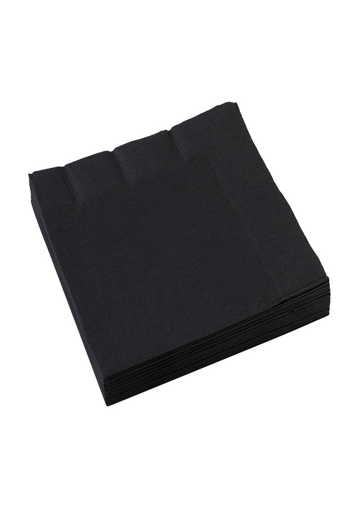 Napkins Black 33 x 33cm - 20pk