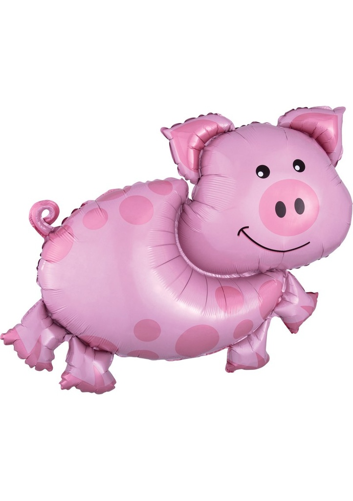 [1106201] Pig Foil SuperShape Balloon - 89cm x 64cm