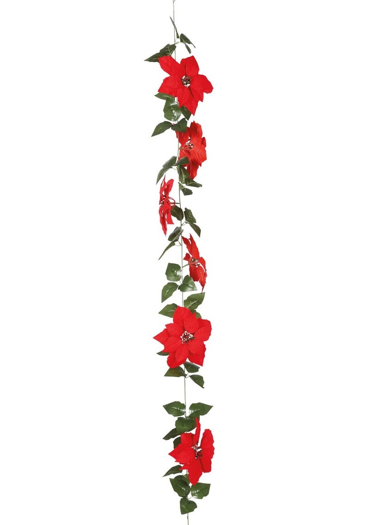 [25154] Poinsettia Garland Foliage - 200cm