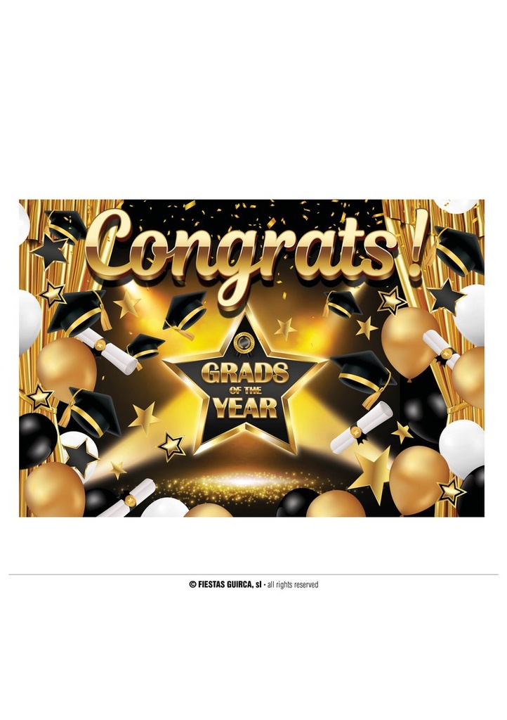 [31153] Graduation Backdrop - 220x150cm