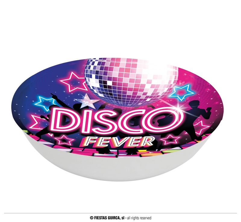 Disco Fever Reusable Plastic Bowl - 32cm