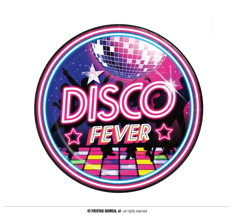 Disco Fever Plates 23cm - 6pk