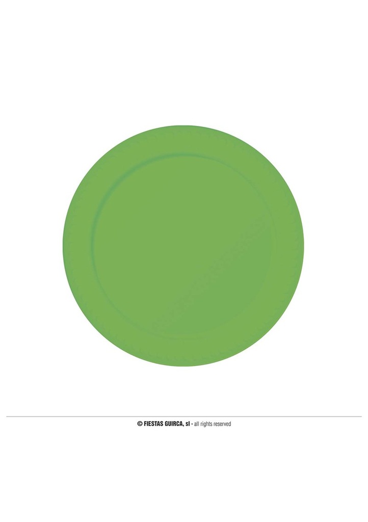 [31049] Neon Green Plates Fuchsia 23cm - 6pk