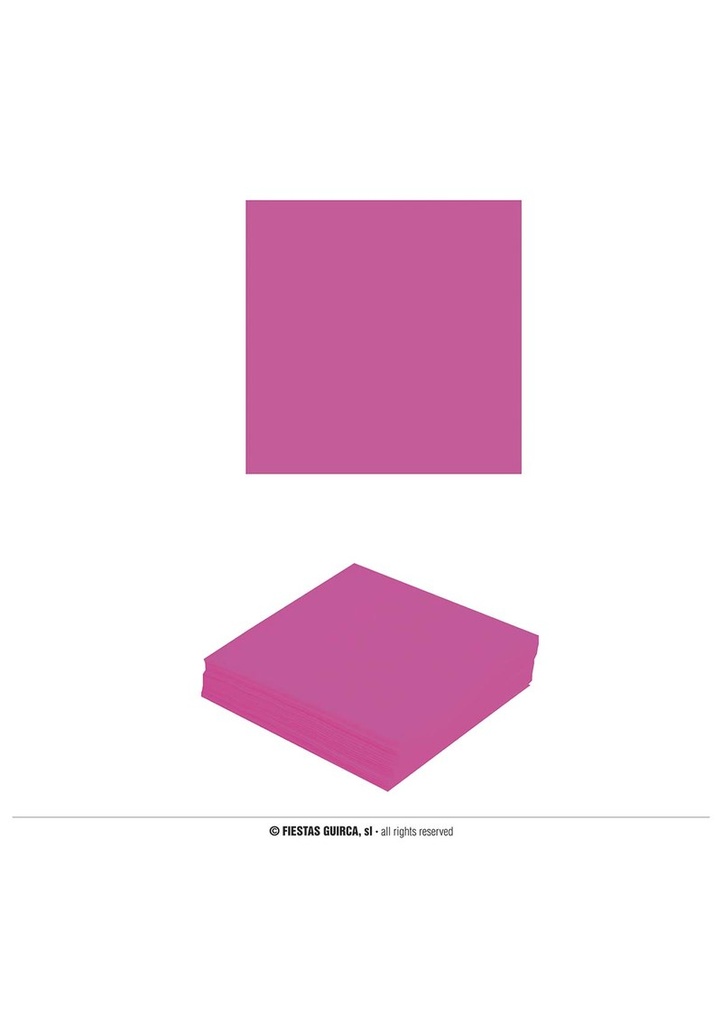 [31044] Neon Fuchsia Napkins 33x33cm - 12pk